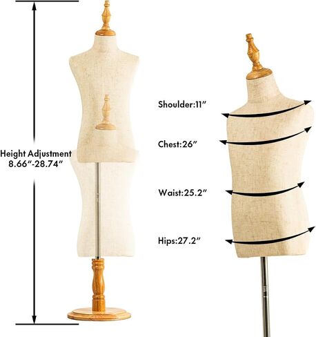 Kids Mannequin Mannequin Child Display Body Bust Forms Child Dress Form with Wood Stand for Clothing Dress Jewelry Display (4 Years Old) in Saudi Arabia