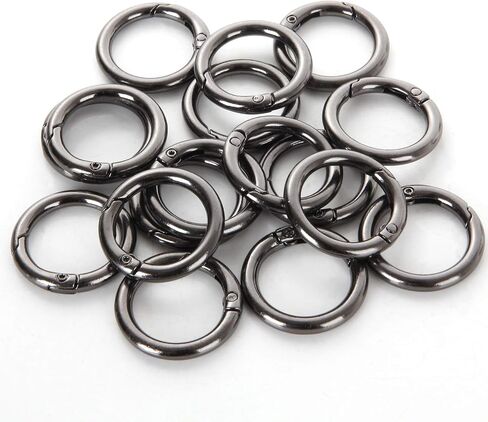 50 PCS Spring O Ring 28mm Round Spring Snap Hooks Clip 5 Color Round Carabiner Snap Clip Spring Keyring Buckle for Bags, Purses in Kuwait
