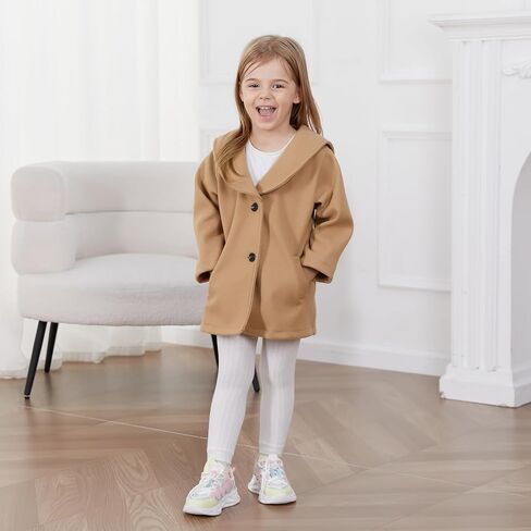 Goodplayer Baby Boy Girl Coat Toddler Pea Coat Fall Winter Jacket Outerwear for Baby Buttons Coat Clothes in Saudi Arabia