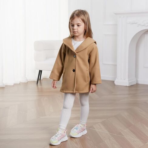 Goodplayer Baby Boy Girl Coat Toddler Pea Coat Fall Winter Jacket Outerwear for Baby Buttons Coat Clothes in Saudi Arabia