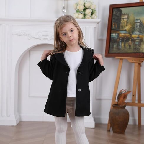 Goodplayer Baby Boy Girl Coat Toddler Pea Coat Fall Winter Jacket Outerwear for Baby Buttons Coat Clothes in Kuwait