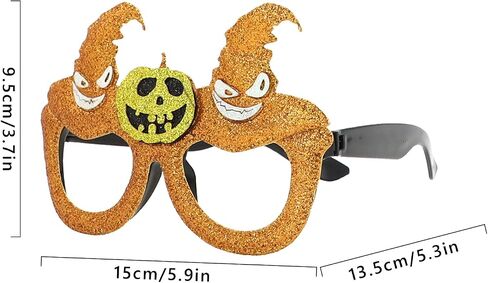Dohia Halloween Eyeglasses Glitter Halloween Party Glasses Plastic Party Glasses Funny Party Decorations ST1-WSJYJ in Saudi Arabia