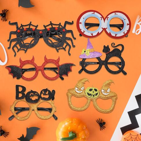 Dohia Halloween Eyeglasses Glitter Halloween Party Glasses Plastic Party Glasses Funny Party Decorations ST1-WSJYJ in Saudi Arabia