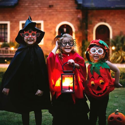 Dohia Halloween Eyeglasses Glitter Halloween Party Glasses Plastic Party Glasses Funny Party Decorations ST1-WSJYJ in Saudi Arabia