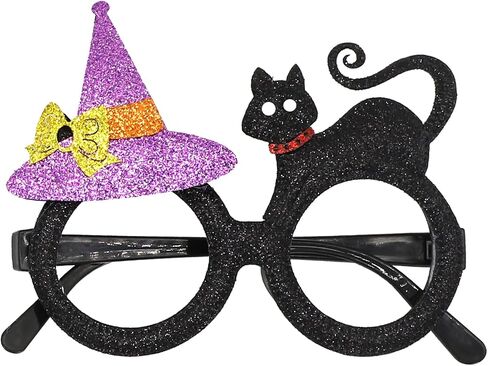 Dohia Halloween Eyeglasses Glitter Halloween Party Glasses Plastic Party Glasses Funny Party Decorations ST1-WSJYJ in Saudi Arabia