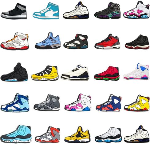 50PCS Basketball Shoe Charms Shoe Decoration Cute PVC with Different Designs for Shoes Bracelet Wristband Boys Gift in Saudi Arabia