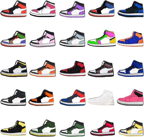 50PCS Basketball Shoe Charms Shoe Decoration Cute PVC with Different Designs for Shoes Bracelet Wristband Boys Gift in Saudi Arabia
