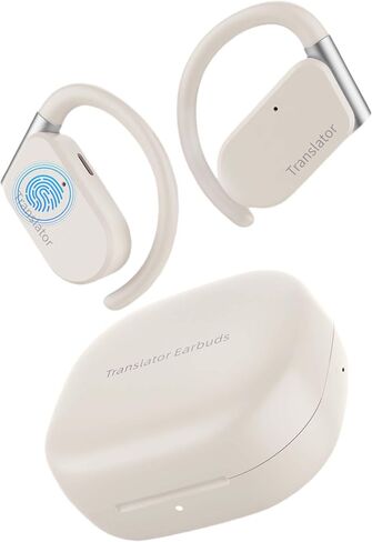 سماعات أذن Wooask Translation Earbuds M9، جهاز مترجم اللغة، سماعات أذن مفتوحة للترجمة، ترجمة فورية عالية الدقة بنسبة 98% في ثانية واحدة، تدعم 144 لغة ولهجة (مع حزمة غير متصلة بالإنترنت) in Kuwait