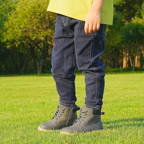 Tobfis Kids Zipper Ankle Boots Kids Sneaker with Boot-Like High Top Design for Boys & Girls(Toddler/Little Kid/Big Kid) in Kuwait