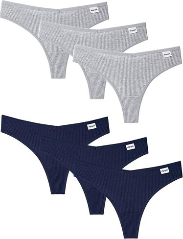 Kiench Teens Thongs Underwear Cotton 6-Pack Big Girls' Low Rise V Waist Hipster Panties in Saudi Arabia