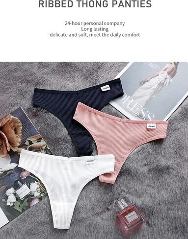 Kiench Teens Thongs Underwear Cotton 6-Pack Big Girls' Low Rise V Waist Hipster Panties in Saudi Arabia