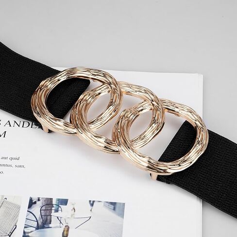 Women's Stretchy Wide Waist Belt Vintage Elastic Cinch Belt in Saudi Arabia