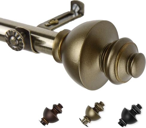 مجموعة قضيب ستارة النافذة من Rod Desyne 4804-664 Dynasty، من 66 إلى 120 بوصة، نحاس عتيق in Kuwait