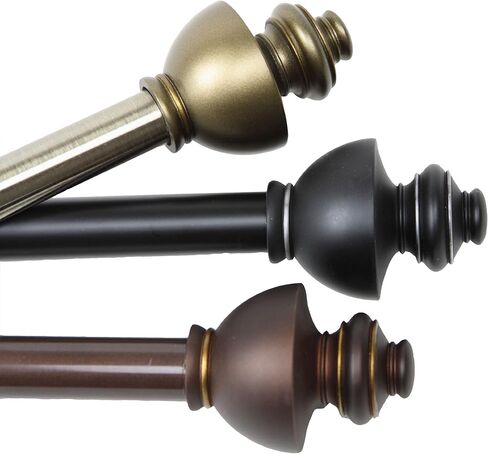 مجموعة قضيب ستارة النافذة من Rod Desyne 4804-664 Dynasty، من 66 إلى 120 بوصة، نحاس عتيق in Kuwait