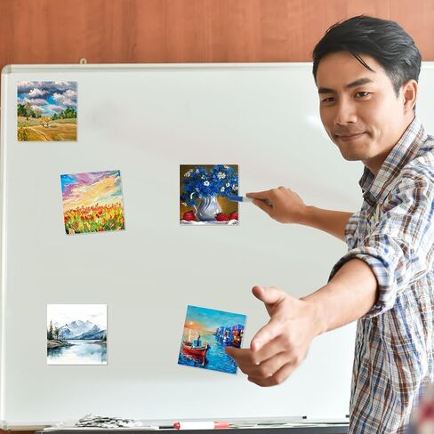 12 Set Magnetic Painting Canvas Kit Small Magnet Canvas Panels Mini Painting Board Paint and Sip Set for Fridge Arts Watercolor Acrylic Paint Crafts Project(Mixed Styles,Assorted Sizes) in Saudi Arabia