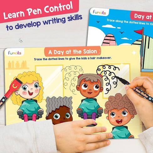 أنشطة التعلم في مرحلة ما قبل المدرسة من Funcils - البحث والعثور على الأطفال الصغار، مثالية للأطفال، لوازم الفنون والحرف، ألعاب Spot it، هدايا للفتيات والفتيان، ألعاب تعليمية للأعمار 3، 4، 5، 6 سنوات in Saudi Arabia