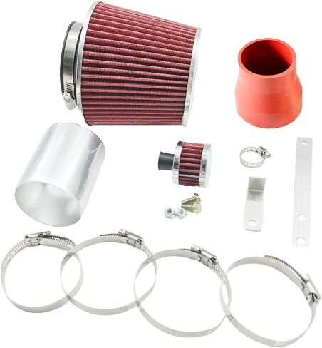2.75 Inch Short Ram Air Intake Kit + Filter for Volkswagen Golf Jetta Beetle with 1.8L 1.9L 2.0L 2.8L 1999-2005; for Audi TT/TT Quattro 1.8L Turbo Engine 2000-2006 (Red) in Kuwait