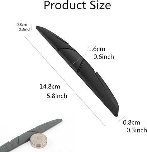 4PCS Car Door Edge Guard,Car Rearview Mirror Protective Strip，Car Bumper Body Protector Trim Guard，Silicone Anti-Static Car Guard Sticker for Most Car Universal Sticker (4PCS-Black) in Saudi Arabia