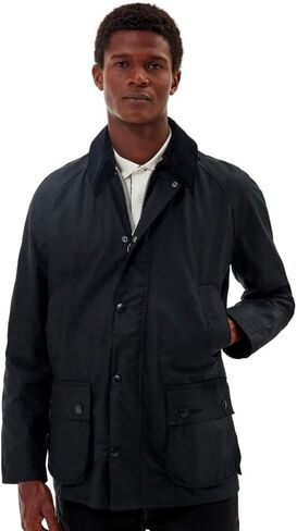 Barbour Men's Ashby Waxed Jacket, Classic Black in Saudi Arabia