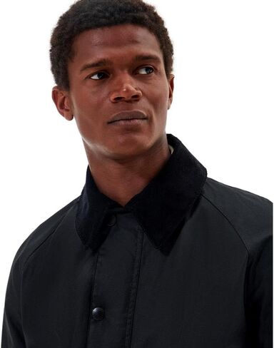 Barbour Men's Ashby Waxed Jacket, Classic Black in Saudi Arabia