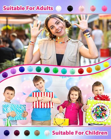 180PCS FIVEIZERO Small Silicone Beads, 30 Colors 9mm Silicone Beads Focal Beads Rubber Round Beads Mixed Color Silicone Beads Bulk for DIY and Keychain Accessories Silicone Beads Crafts Making in Saudi Arabia