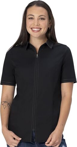 Chef Works Women's Cody Zip Work Shirt in Kuwait