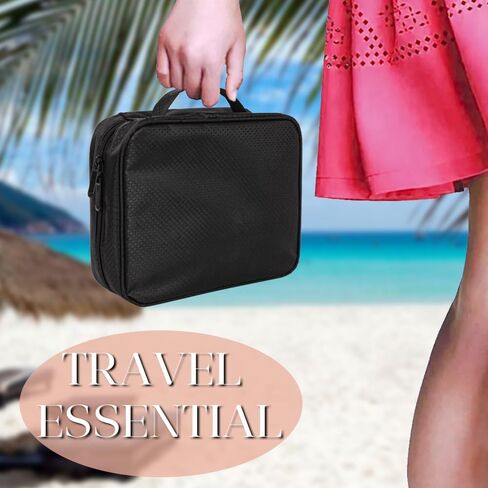 Travel Jewelry Organizer Case,Small Jewelry Bags Jewelry Storage Book Binder with Clear Zipper Velvet Pouch for Traveling,Earrings, Rings, Necklace, Bracelet (Pink) in Saudi Arabia