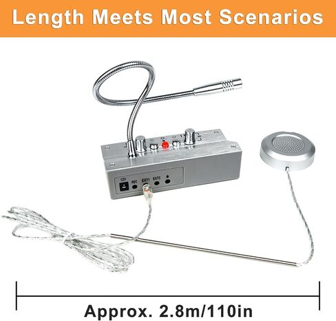 Window Intercom Window Speaker Two Way Intercom Speaker with Mute Function Ticket Counter Interphone for Bank Office Restaurant Hospital Clinic Silver in Kuwait