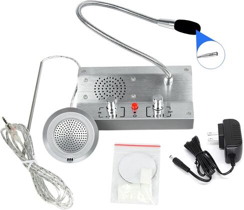 Window Intercom Window Speaker Two Way Intercom Speaker with Mute Function Ticket Counter Interphone for Bank Office Restaurant Hospital Clinic Silver in Kuwait