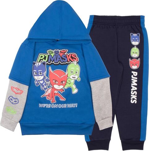 PJ Masks Boys Matching Sets Pullover Hoodie and Jogger Fleece Set for Boys 2 Piece Bundle with Graphic Print Sweatpants Set in Kuwait
