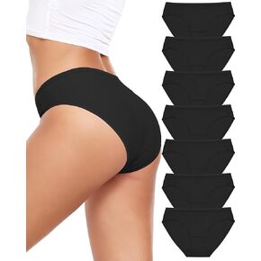 Xibing Womens Underwear Breathable Mesh Bikini Panties Stretch Hipster Underwear Quick Dry Underpants 7-Pack S-XXL