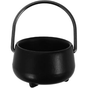 TOYANDONA Miniature Witch Cauldron, Mini Cauldron Pot Halloween Miniature Figurine Black Candy Cauldron Kettles Dollhouse Furniture Micro Landscape Doll House Decoration