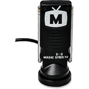 Magic Stick TV MS-50A Model - Antenna Digital HD Indoor Amplified for HDTV 1080P Channels, 16.5ft Coaxial Cable Black