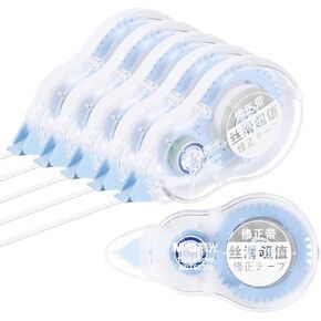 M&G 12 Pack 39 Ft White Out Tape, White Out Correction Tape Tear Resistant Whiteout Tape Easy to Use Instant Bulk Cute Transparent Dispenser for Classroom Office Home, Blue