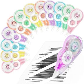 White Out Correction Tape, 12 Pack White Out Tape, 39.37 Feet Whiteout Correction Tape, Whiteout Roller Correction Tape Pen for School and Office