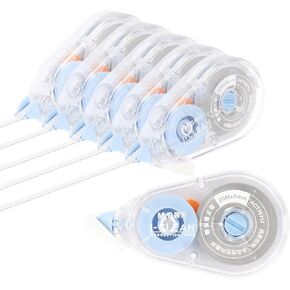 M&G 5 Pack 66 Ft White Out Tape, White Out Correction Tape Tear Resistant Whiteout Tape Easy to Use Instant Bulk Cute Transparent Dispenser for Classroom Office Home, Blue