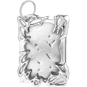 Photocard Holder Keychain, Electroplate Plastics Frame Photocard Holder Photocard Display Frame Silver Plating Photocard Organizer for Tabletop Decor Student Card Case Stationery Office Supplies