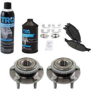 TRQ Front Brake Pads Compatible with 1999-2004 Ford Mustang