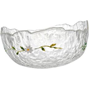 Daisy Pattern Decorative Snack Container Dessert Storage Bowl Elegant Kitchen Accessory Fruit Salad Bowl Tableware Desserts Snacks