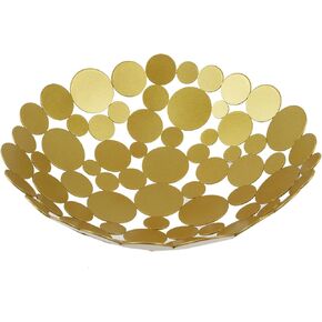 Wealrit Metal Fruit Bowl Fruit Basket for Kitchen Decorative Fruit holder Countertop Home Decor Modern Fruit Plate Food Storage(Black)