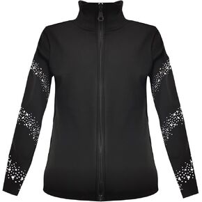 LIUHUO Girls Figure Skating Training Suit Jacket - Elegant Ventilate Practice Top