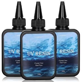 Lenaideal1000g UV Resin-Upgrade Ultraviolet Epoxy Resin Crystal Clear,High Gloss Hard Type with Fast Curing and Low Odor for Jewelry Making and Coating