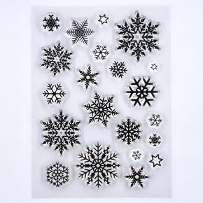 Merry Christmas Snowflake Star Background Clear Stamps for Card Making Decoration and DIY Scrapbooking 3090926