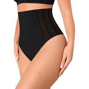 ASIMOON Shapewear for Women High Waisted Tummy Control Bikini Underwear Soft Mesh Body Shaper Slim High Cut Girdle Panties