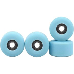 Teak Tuning Premium Fingerboard Apex Bearing Wheels, Blueberry - Matte Finish - New Street Style, Custom Teak Urethane - Custom Bearing Lock Pocket - 77D Hardness, 7.7mm Dia. - Made in The USA