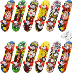 ONEST 26 Pieces Mini Fingerboards Skateboard Set Creative Fingertips Movement Mini Skateboard Starter Kit Finger Sports Party Favors Novelty Toy Gift for Kids
