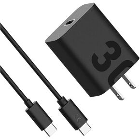 Motorola TurboPower 68W USB-C Wall Charger with GaN Technology and 3.3ft 6.5 Amp E-Marked Cable, Ultra Compact USB-PD Power Delivery for Motorola Edge+ (2022) Type C Phones, Laptops, Tablets