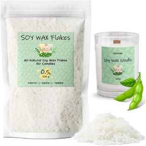 UNOTENA Soy Wax Flakes, Natural Candle Wax, Organic Soy Wax for Candle Making from Farm, No Additives, Harmless and Pure [ 5LBS ]