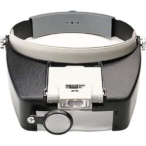 Beileshi Head Magnifier LED Illuminated Multi-power Helmet Magnifying 1.5X 3X 8.5X 10x Magnifying Tools for Watch Repair, Arts & Crafts or As General Reading Aid
