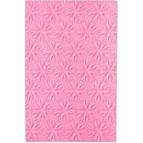 Sizzix 3-D Textured Impressions Embossing Folder Abstract Flowers, 665598, Multicolor